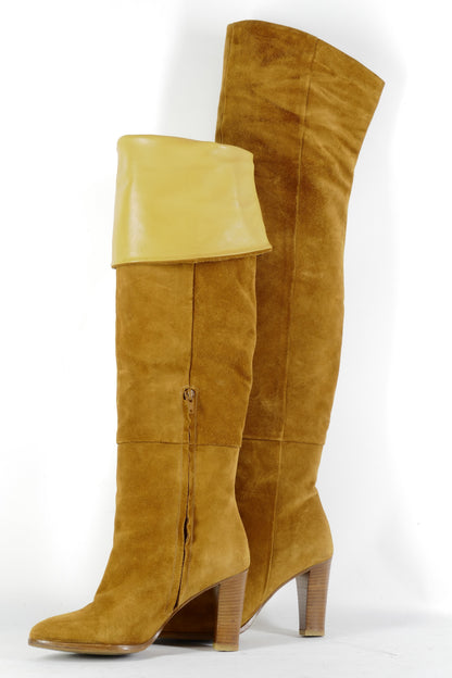 BUUTS Sezanne Overknees Wildleder cognac 226047-10