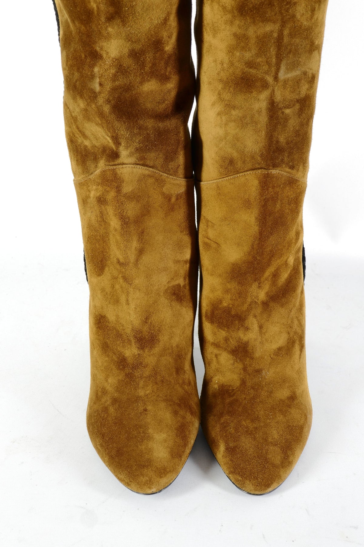 BUUTS Saint Laurent Overknees Wildleder braun-oliv 226051-10